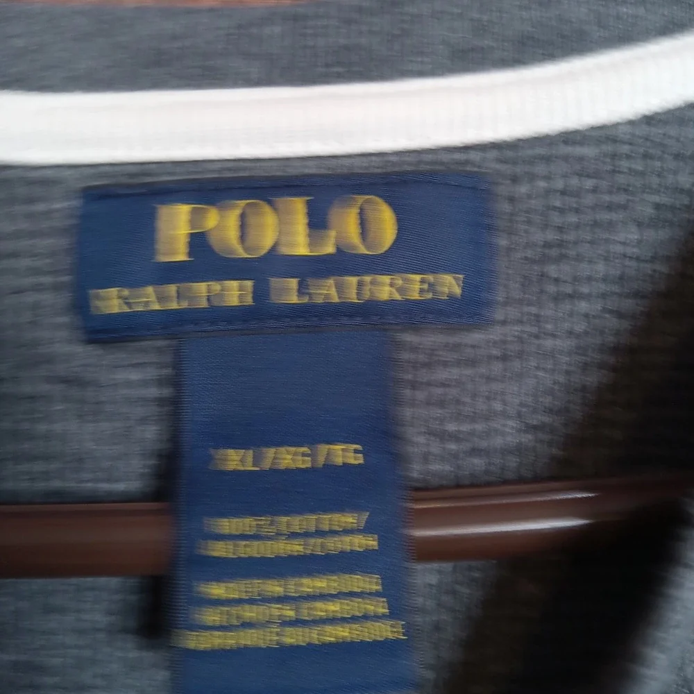Polo Ralph Lauren Men's Thermal Long Sleeve Crew Neck‎ Shirt XL Gray